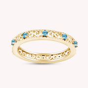 Filigree Eternity Wedding Band Ring for Women