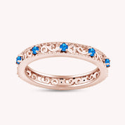 Filigree Eternity Wedding Band Ring for Women