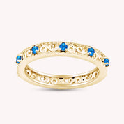 Filigree Eternity Wedding Band Ring for Women
