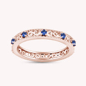 Filigree Eternity Wedding Band Ring for Women