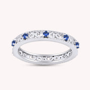 Filigree Eternity Wedding Band Ring for Women