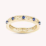 Filigree Eternity Wedding Band Ring for Women