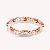 Filigree Eternity Wedding Band Ring for Women