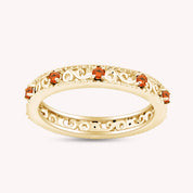 Filigree Eternity Wedding Band Ring for Women