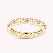 Filigree Eternity Wedding Band Ring for Women