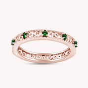 Filigree Eternity Wedding Band Ring for Women