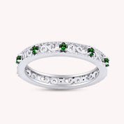 Filigree Eternity Wedding Band Ring for Women