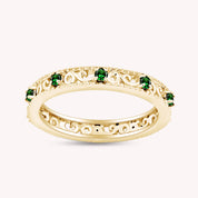 Filigree Eternity Wedding Band Ring for Women