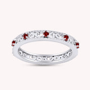 Filigree Eternity Wedding Band Ring for Women