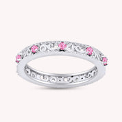 Filigree Eternity Wedding Band Ring for Women