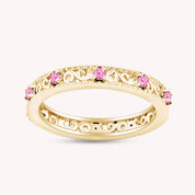Filigree Eternity Wedding Band Ring for Women
