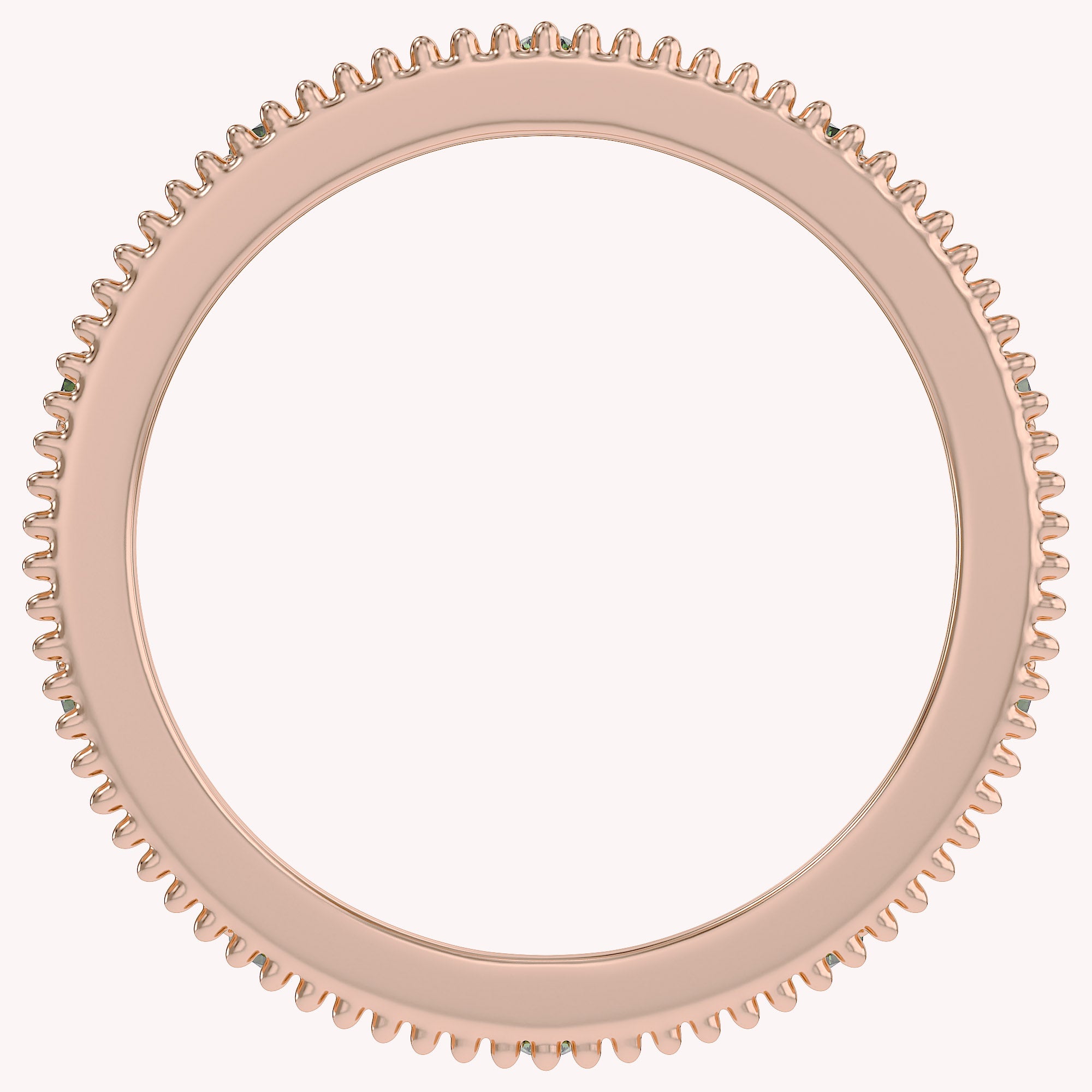 Filigree Eternity Wedding Band Ring Simulated Gemstone