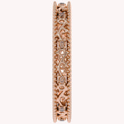 Filigree Eternity Wedding Band Ring Simulated Gemstone