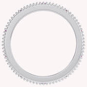 Filigree Eternity Wedding Band Ring Simulated Gemstone
