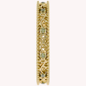 Filigree Eternity Wedding Band Ring Simulated Gemstone