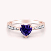 Solitaire Heart Promise Ring for Women