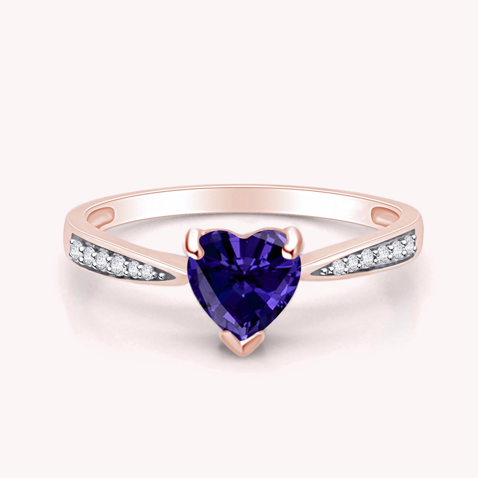 Solitaire Heart Promise Ring for Women