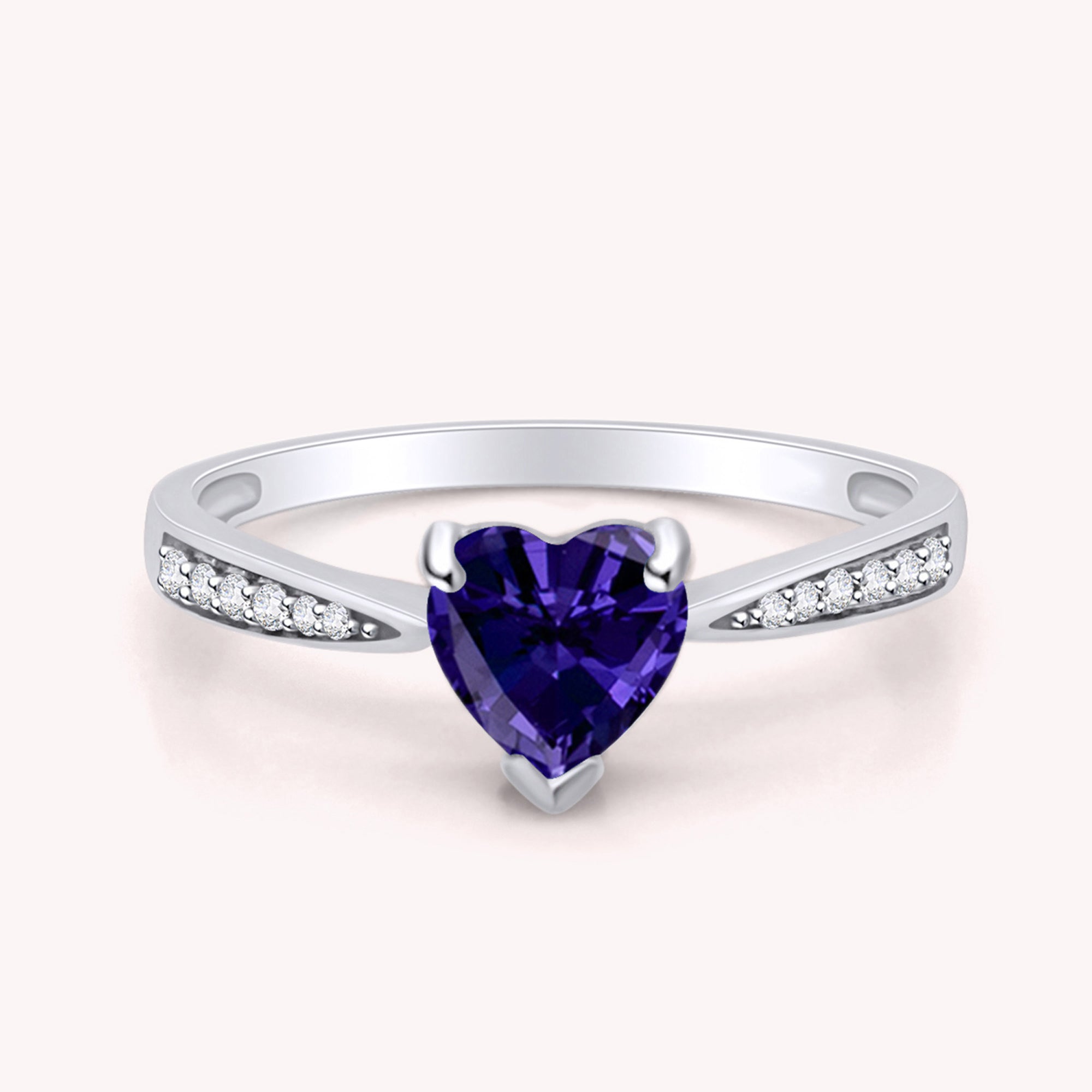 Solitaire Heart Promise Ring for Women