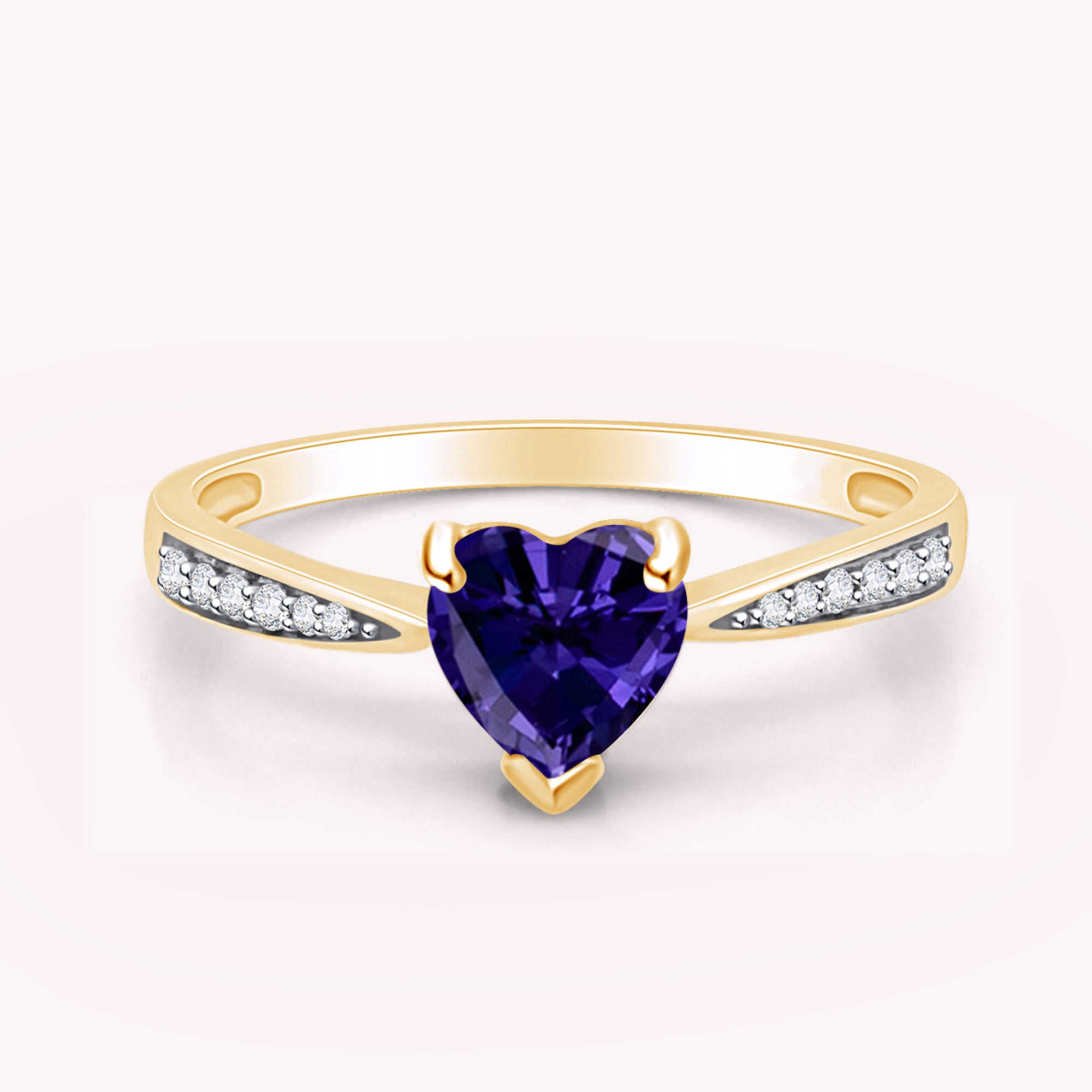 Solitaire Heart Promise Ring for Women