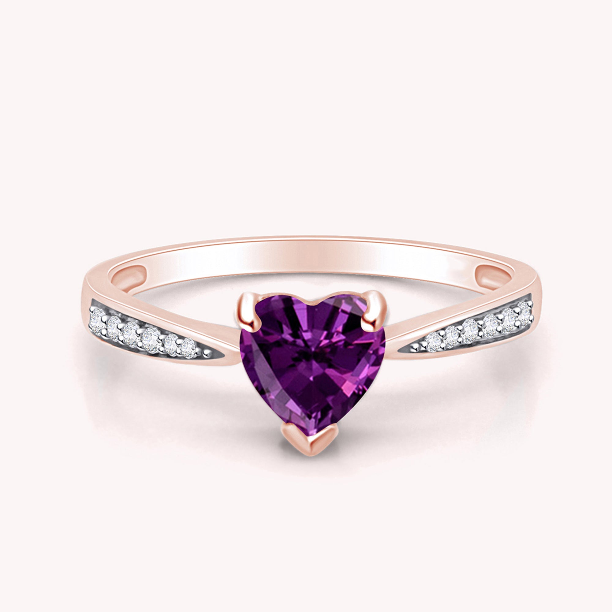 Solitaire Heart Promise Ring for Women