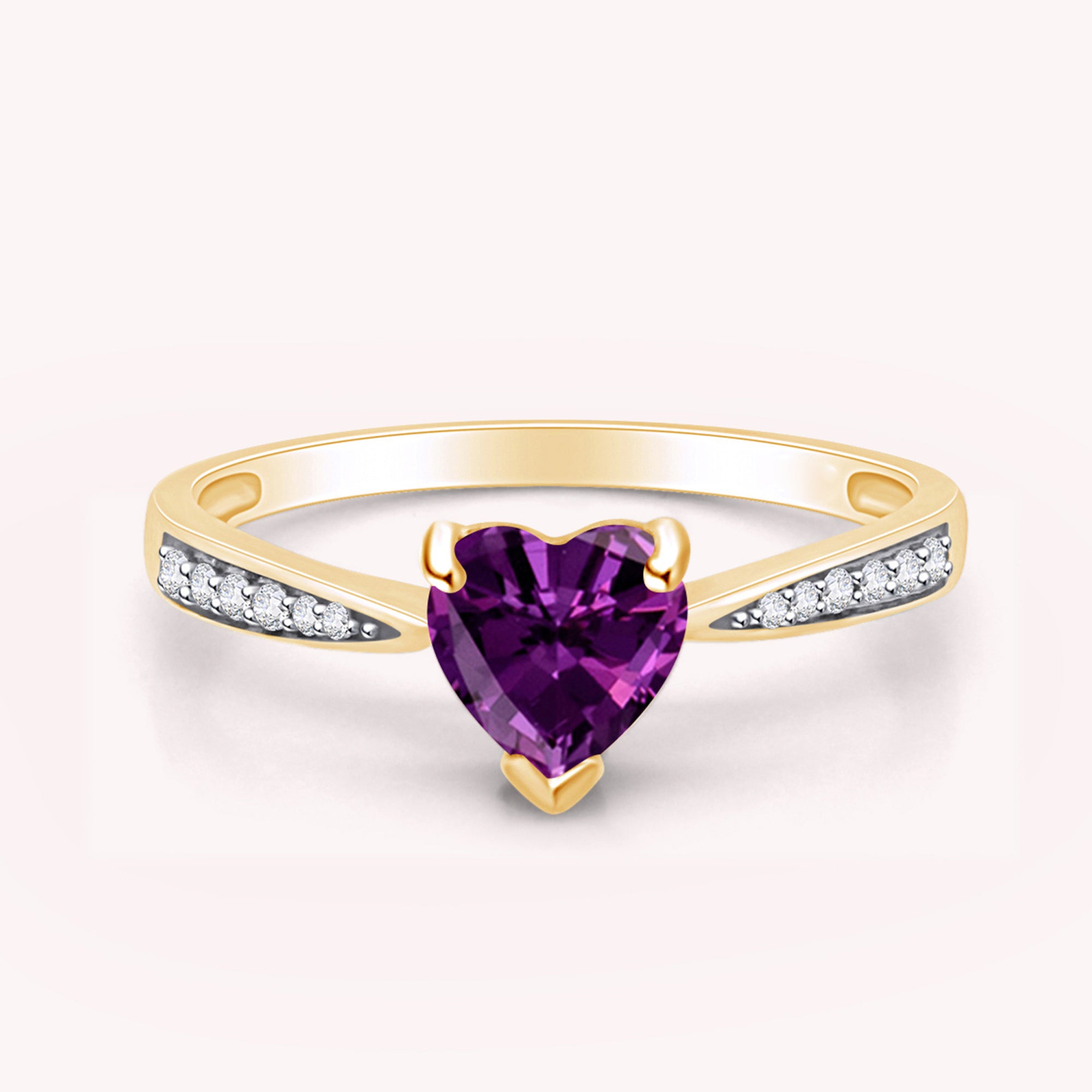 Solitaire Heart Promise Ring for Women