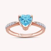 Solitaire Heart Promise Ring for Women