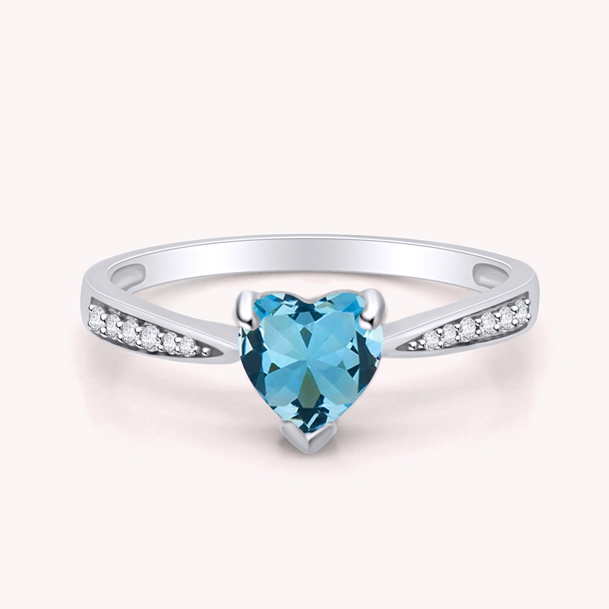 Solitaire Heart Promise Ring for Women