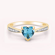 Solitaire Heart Promise Ring for Women