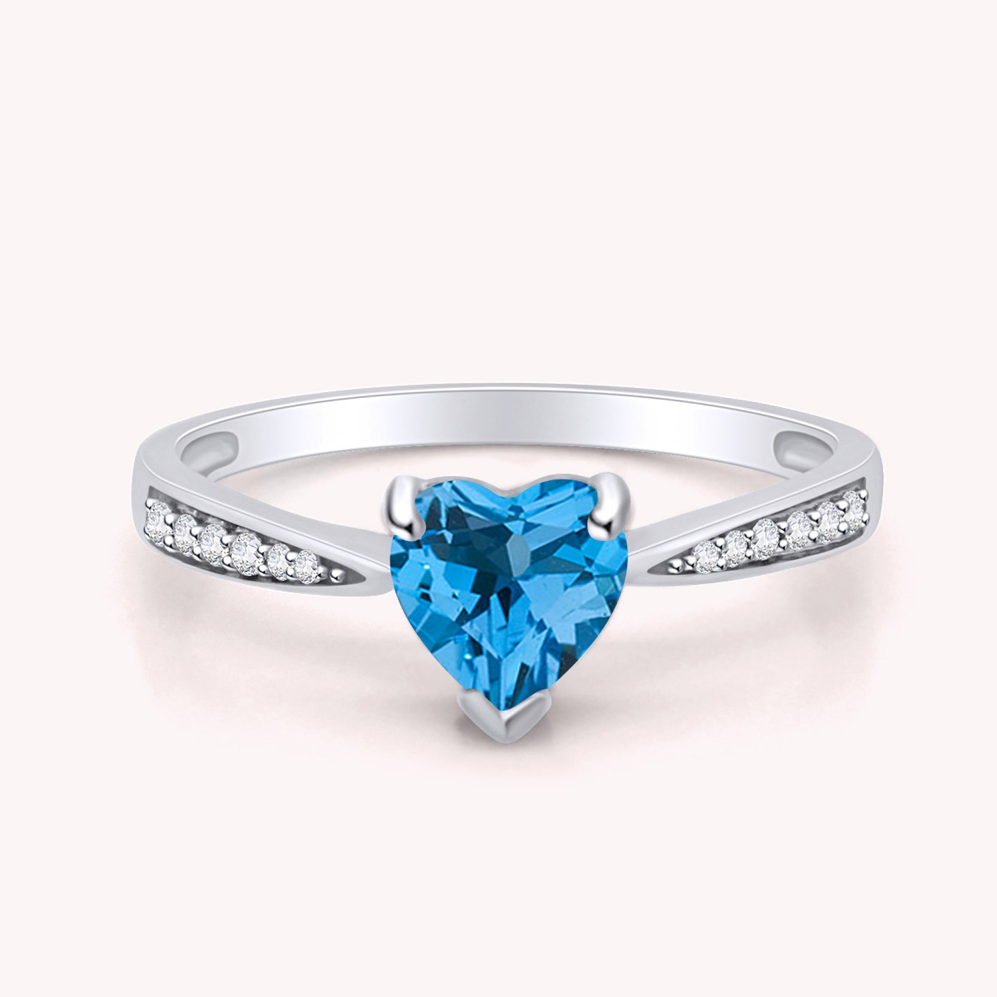 Solitaire Heart Promise Ring for Women