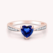 Solitaire Heart Promise Ring for Women