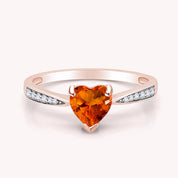 Solitaire Heart Promise Ring for Women
