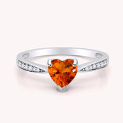 Solitaire Heart Promise Ring for Women