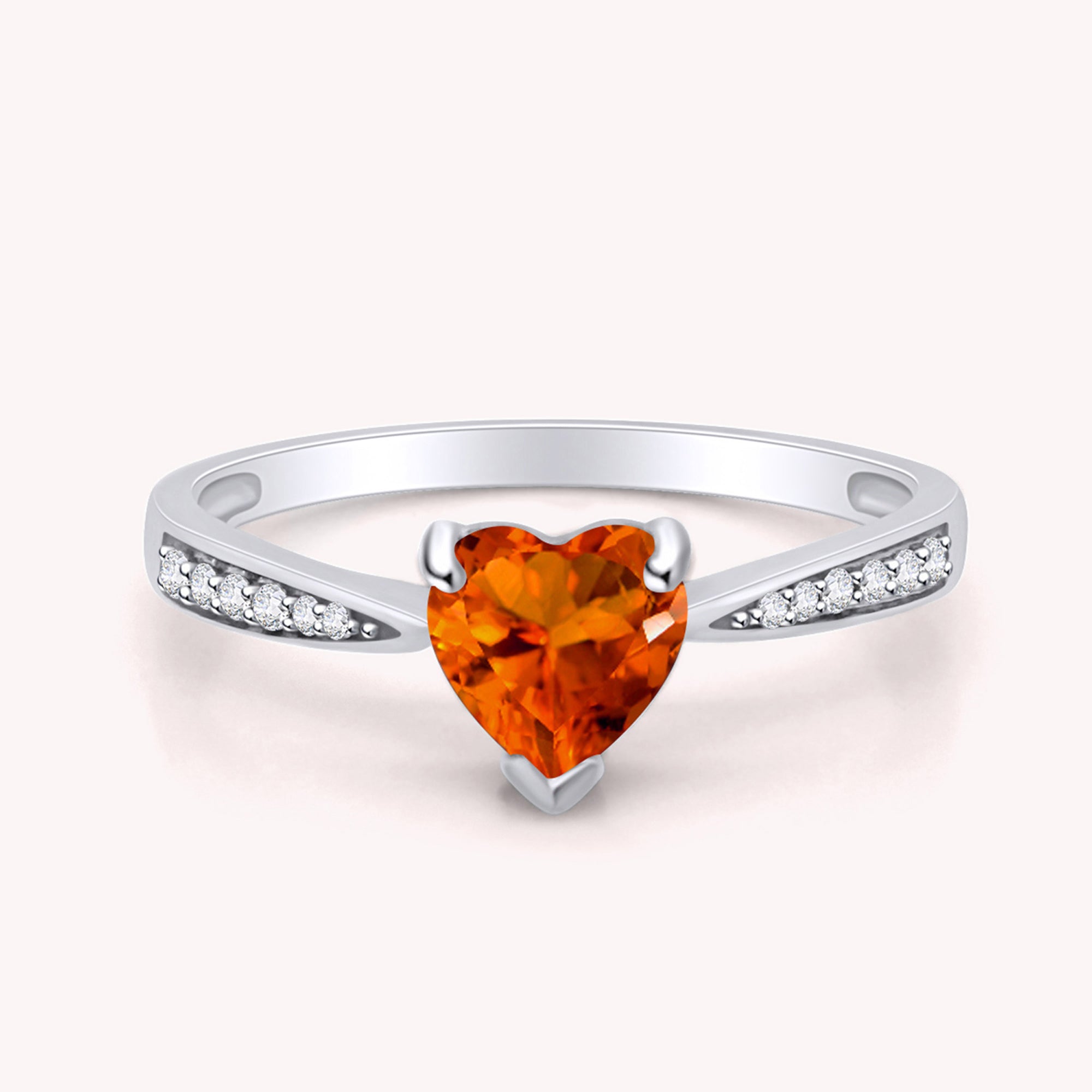 Solitaire Heart Promise Ring for Women