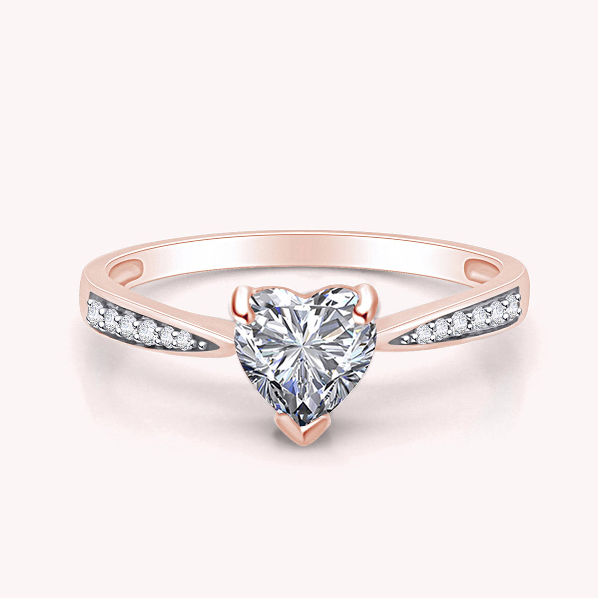 Solitaire Heart Promise Ring for Women