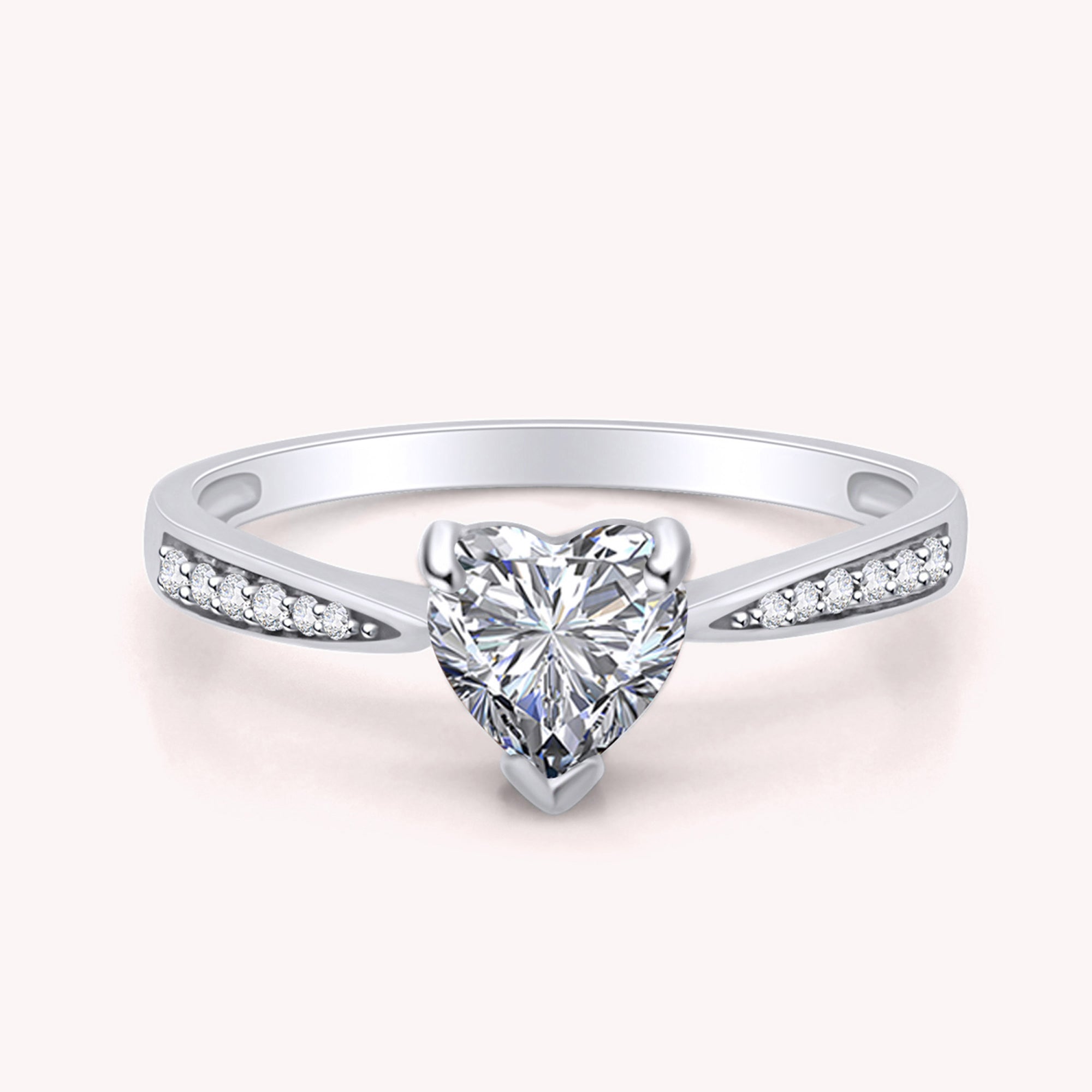 Solitaire Heart Promise Ring for Women