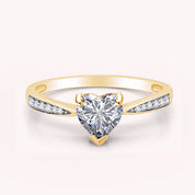 Solitaire Heart Promise Ring for Women