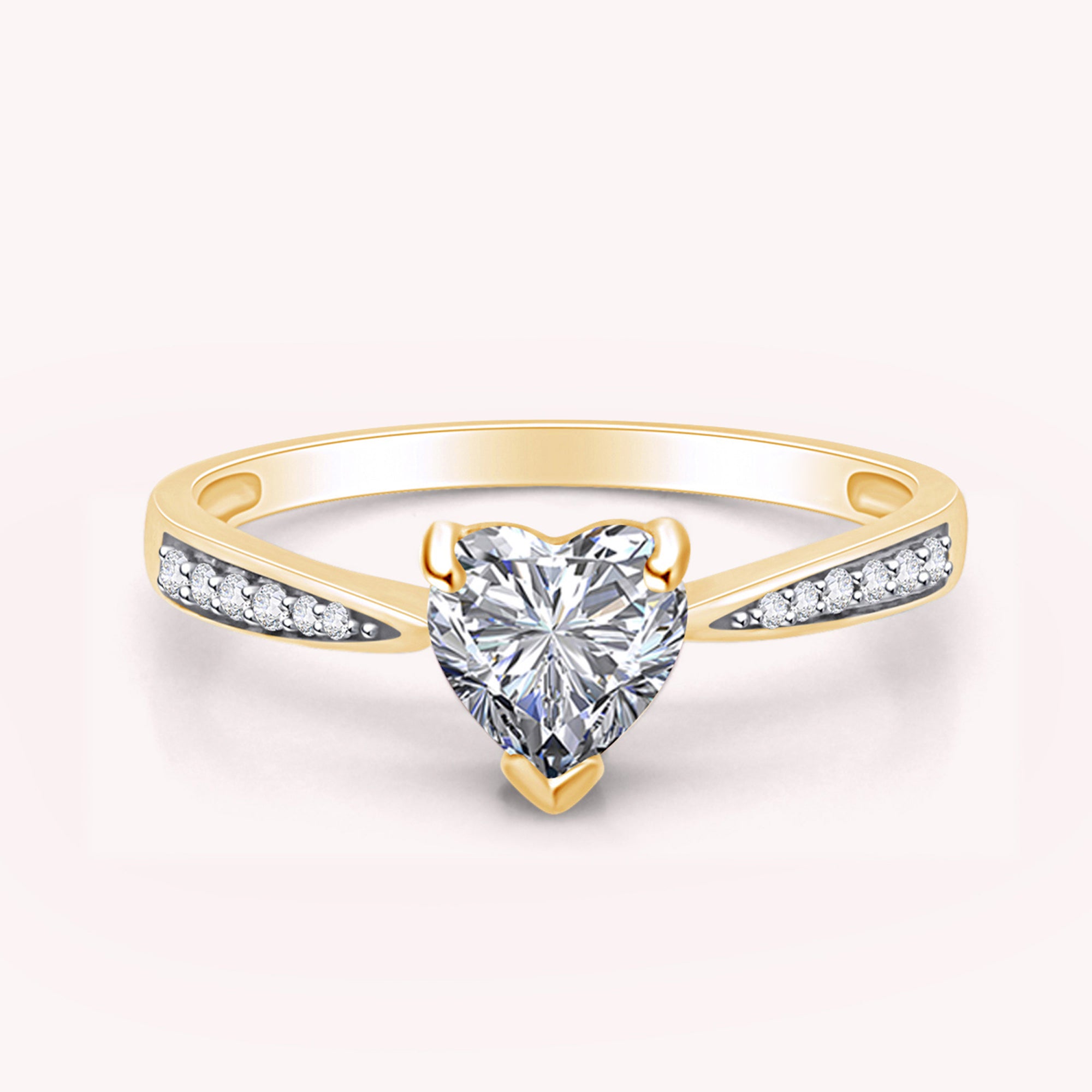 Solitaire Heart Promise Ring for Women