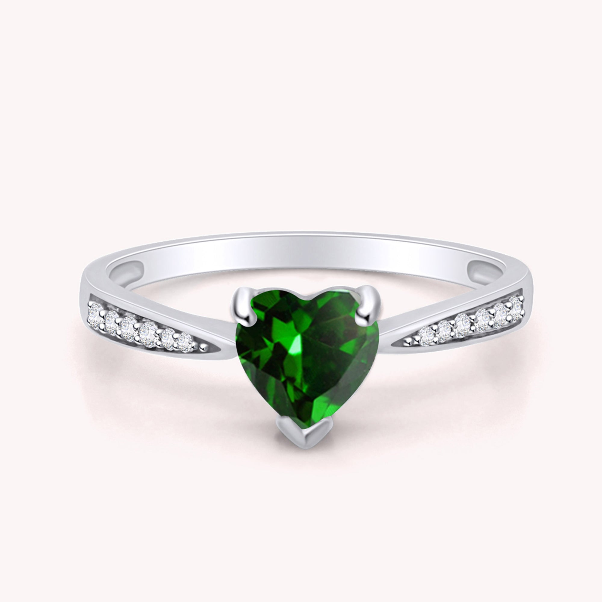 Solitaire Heart Promise Ring for Women