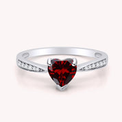 Solitaire Heart Promise Ring for Women