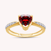 Solitaire Heart Promise Ring for Women