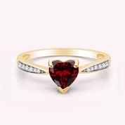 Solitaire Heart Promise Ring for Women
