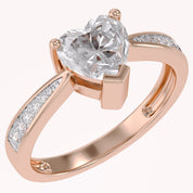 Solitaire Heart Promise Ring for Women
