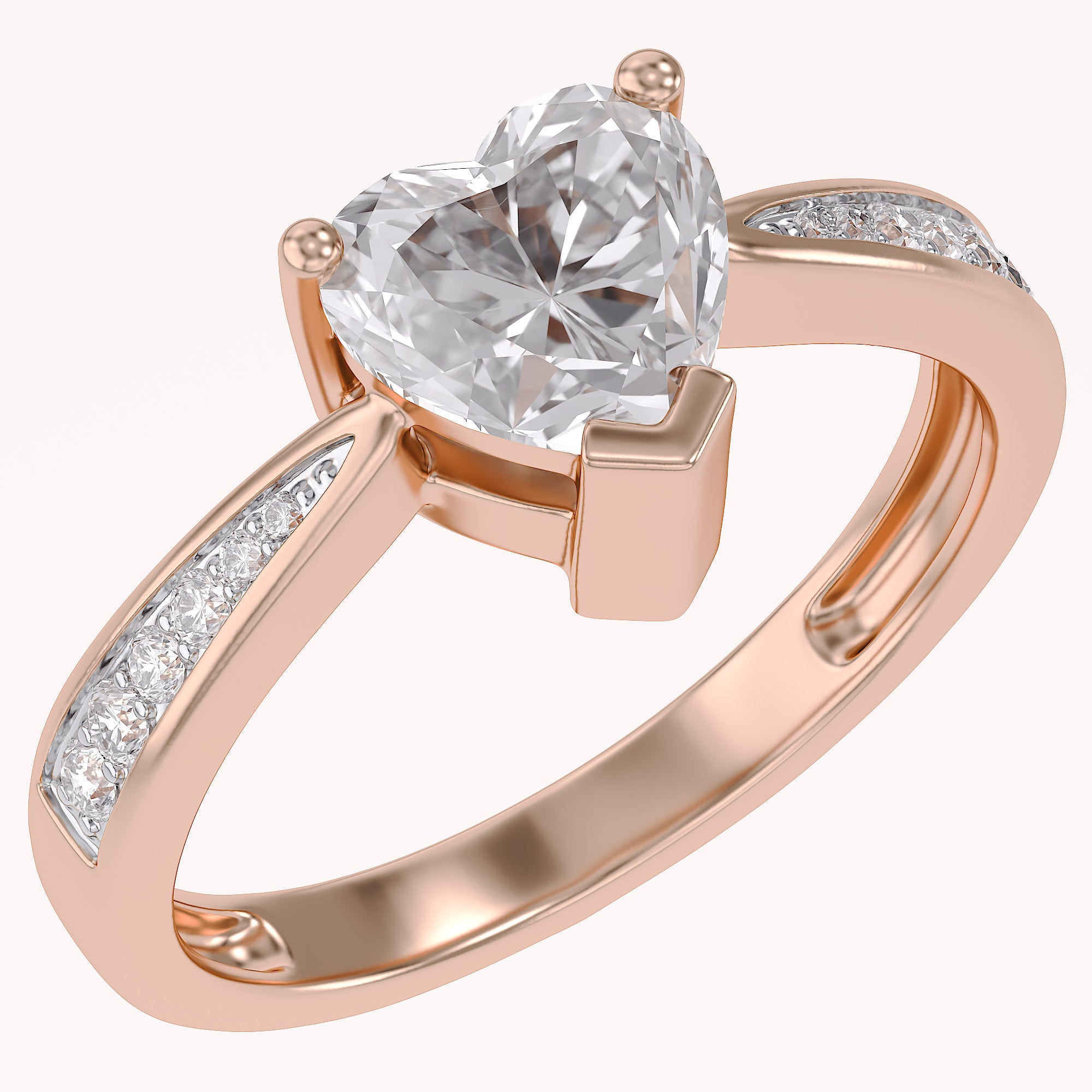 Solitaire Heart Promise Ring for Women