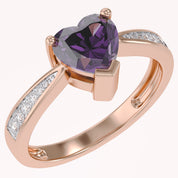 Solitaire Heart Promise Ring for Women