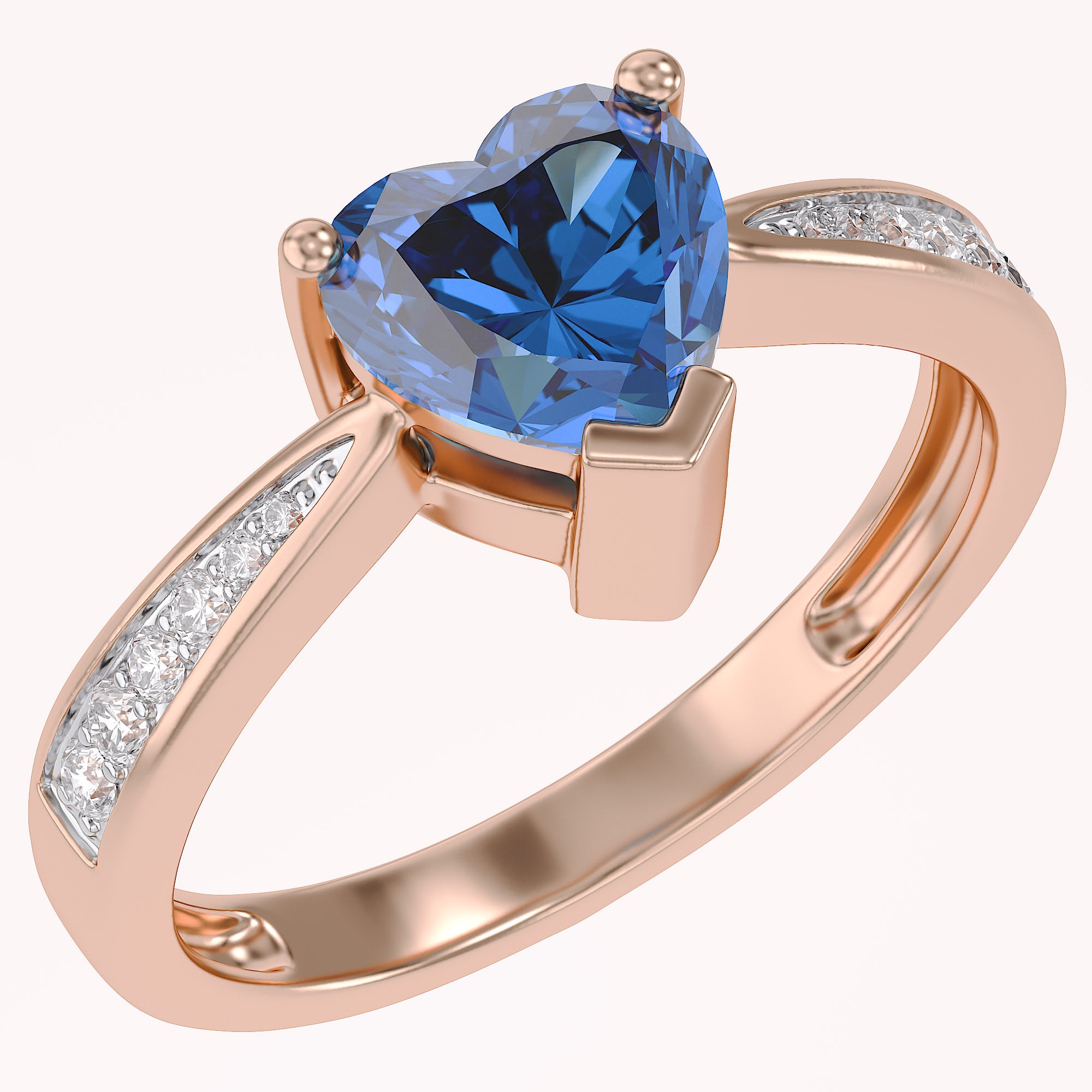 Solitaire Heart Promise Ring for Women