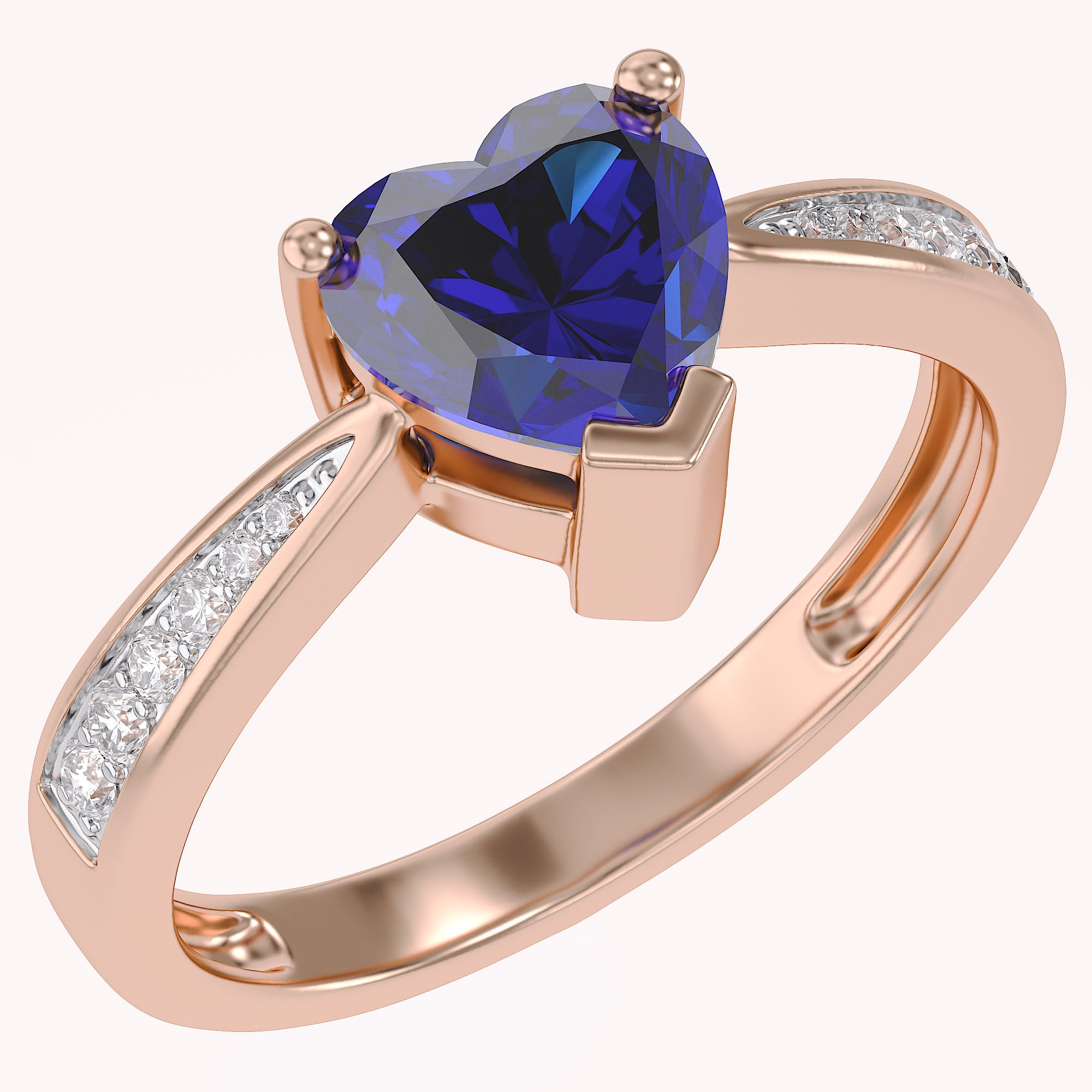 Solitaire Heart Promise Ring for Women