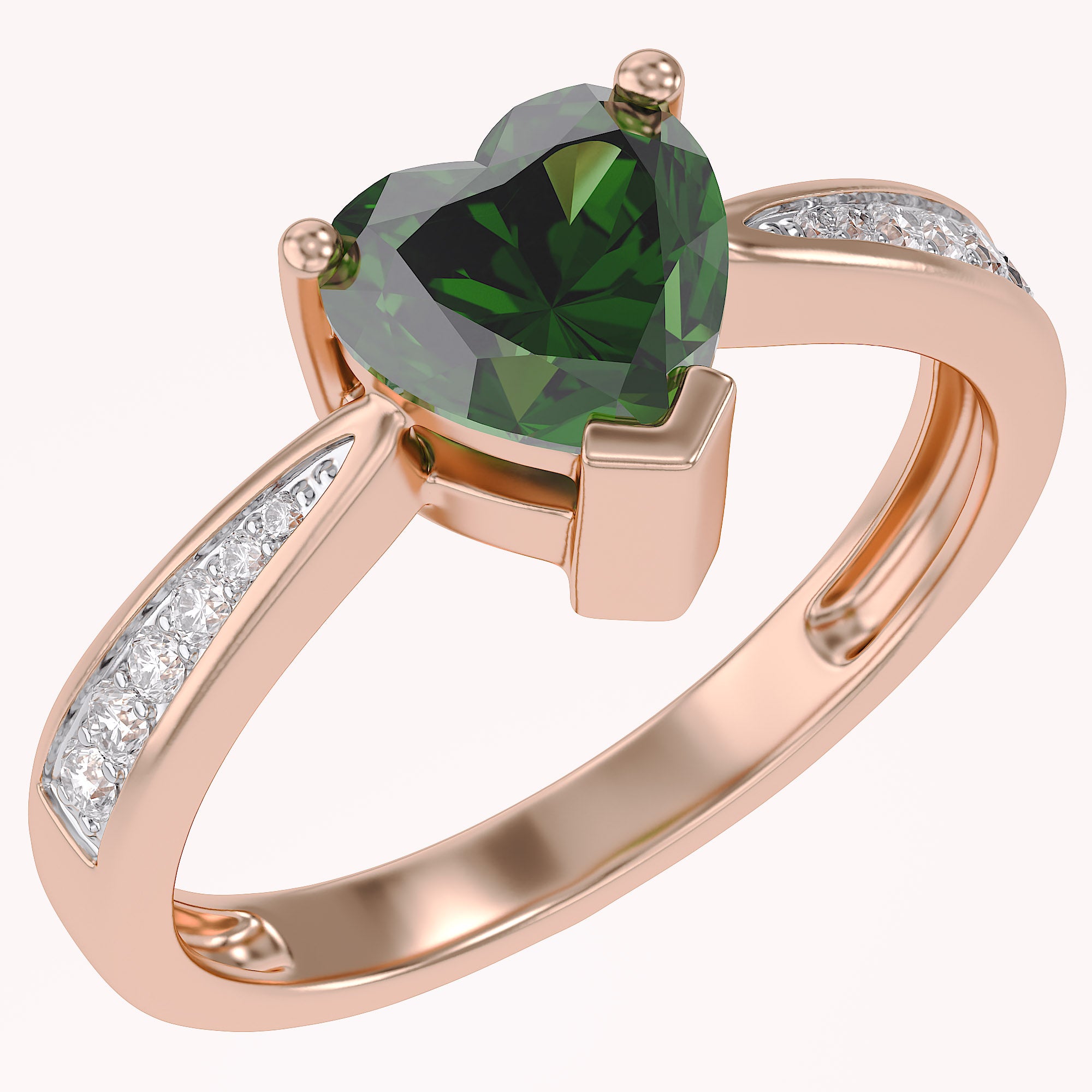Solitaire Heart Promise Ring for Women