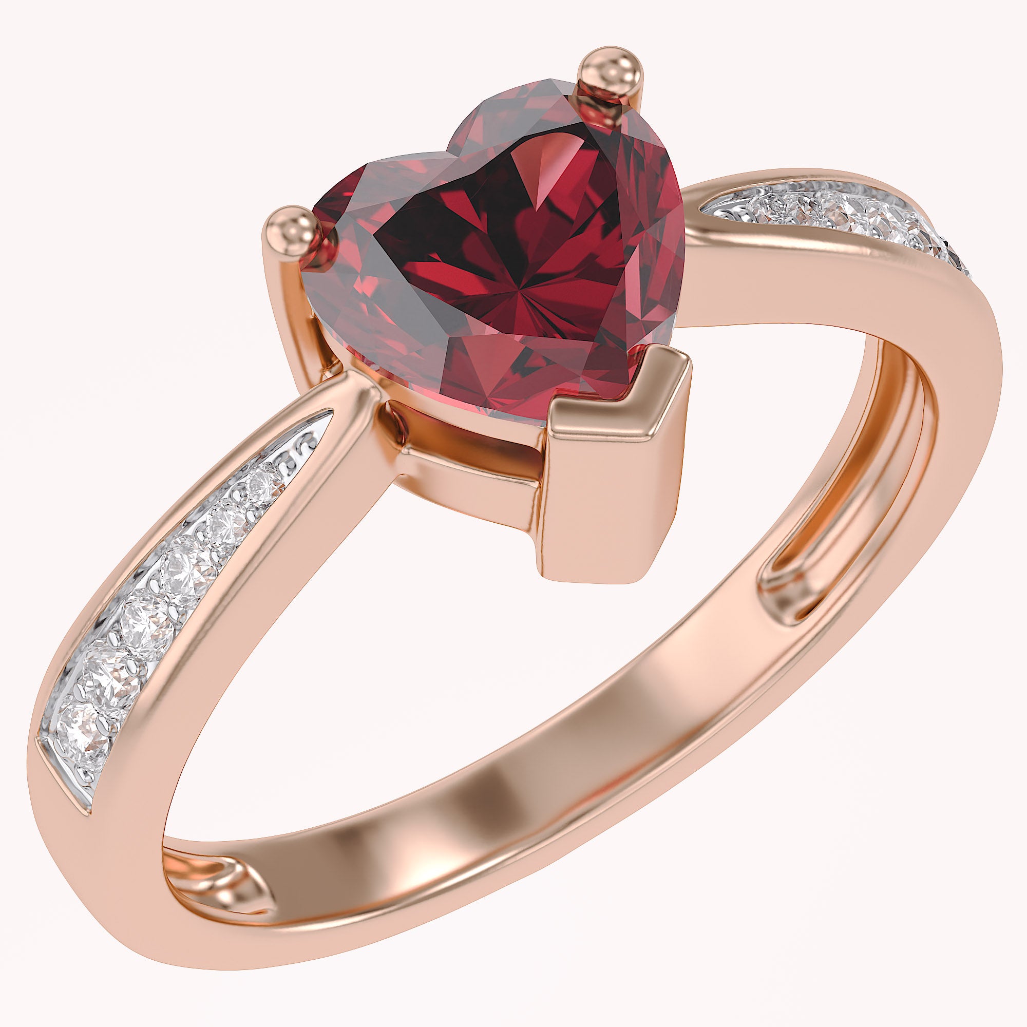 Solitaire Heart Promise Ring for Women