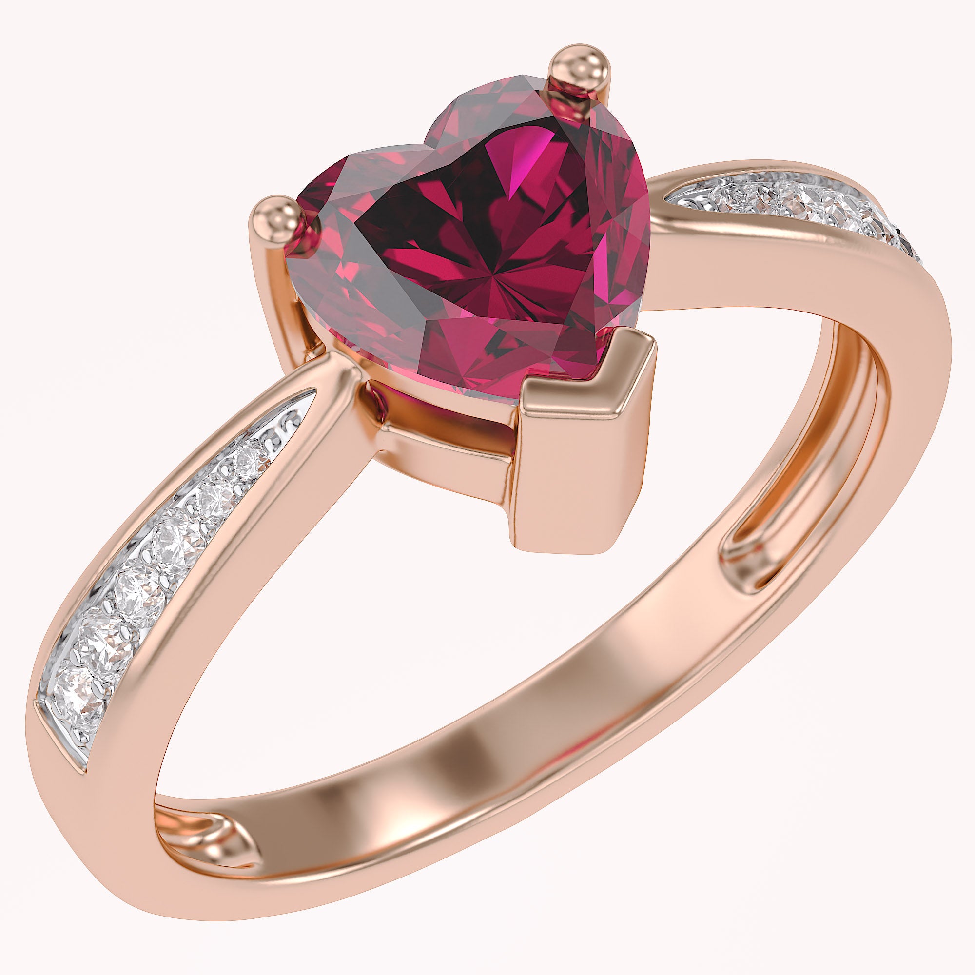 Solitaire Heart Promise Ring for Women