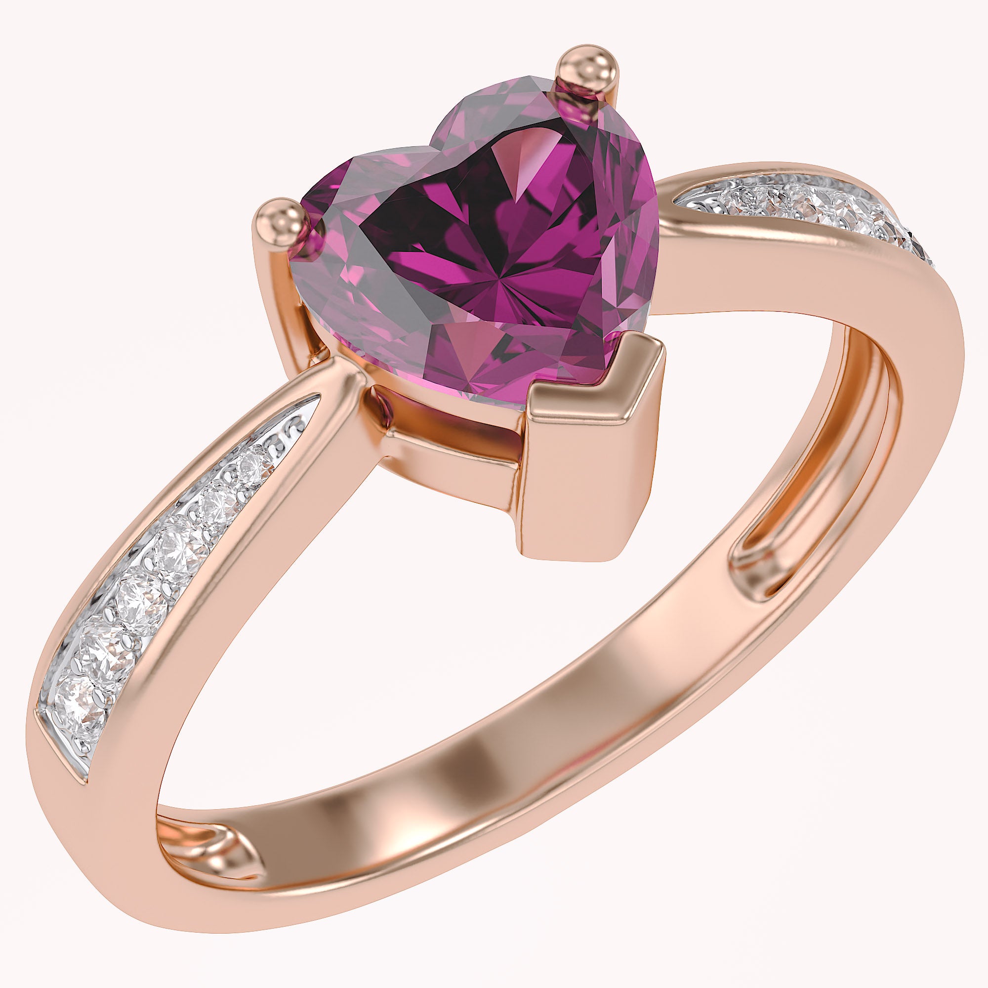 Solitaire Heart Promise Ring for Women